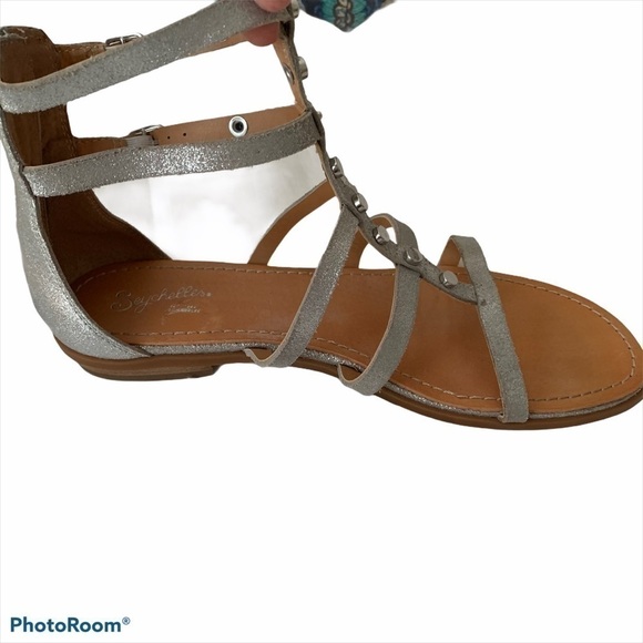 SEYCHELLES Dance On Silver Gladiator SandalsSize10 - Picture 6 of 13